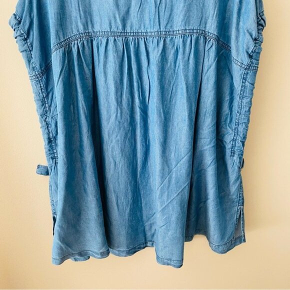 Free People Summer Love Top Blue Sz Medium - Picture 6 of 8